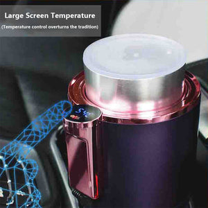 2-in-1 Car Cup Cooler & Heater - Portable Mini Refrigerator 12V, SUNSKY Purple Purple